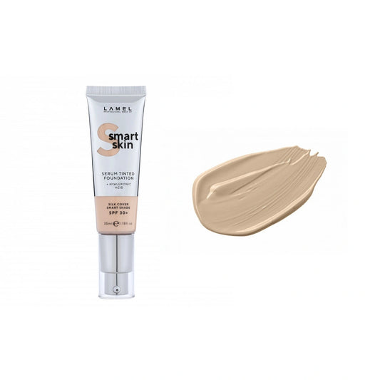 LAMEL Smart Skin Serum Tinted Foundation Drėkinamasis makiažo pagrindas su hialurono rūgštimi nr. 403 Ivory 35 ml