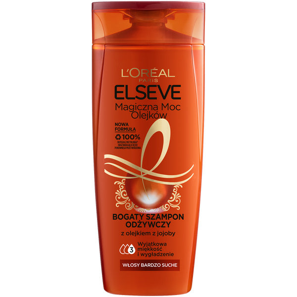 LOREAL ELSEVE Magiška aliejų galia Drėkinamasis šampūnas plaukams 400 ml