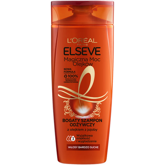 LOREAL ELSEVE Magiška aliejų galia Drėkinamasis šampūnas plaukams 400 ml