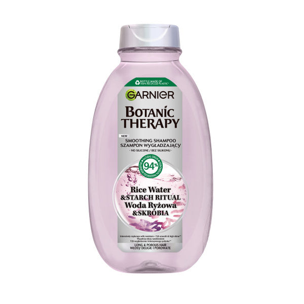 GARNIER Botanic Therapy Glotninantis Šampūnas Ilgiems Plaukams Replumping Rise Water & Starch (ryžių vanduo ir krakmolas) 400 ml