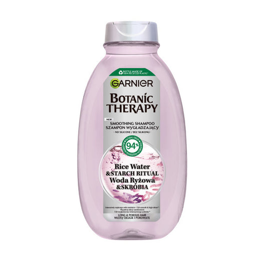 GARNIER Botanic Therapy Glotninantis Šampūnas Ilgiems Plaukams Replumping Rise Water & Starch (ryžių vanduo ir krakmolas) 400 ml