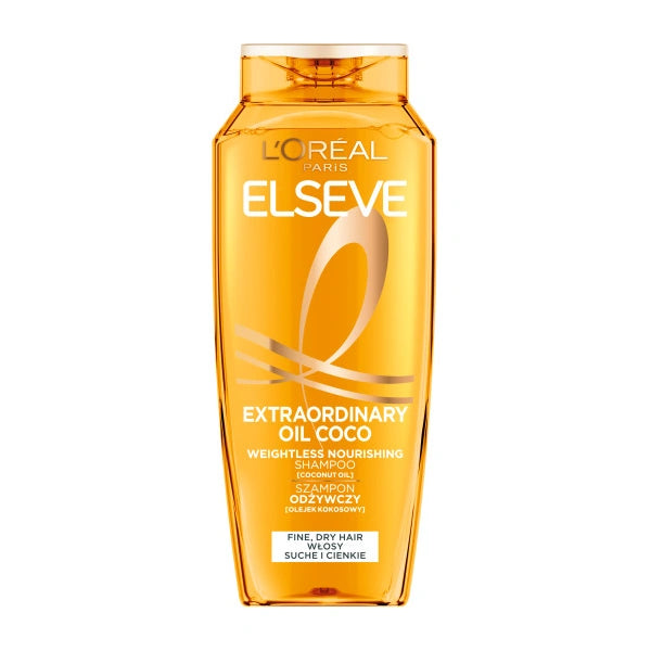LOREAL ELSEVE Magiška Galia Aliejų Lengvas maitinamasis šampūnas normaliems arba sausiems plaukams Koko 400 ml
