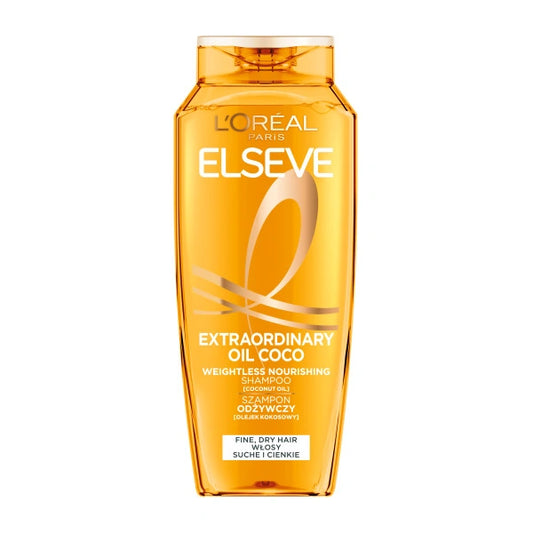 LOREAL ELSEVE Magiška Galia Aliejų Lengvas maitinamasis šampūnas normaliems arba sausiems plaukams Koko 400 ml