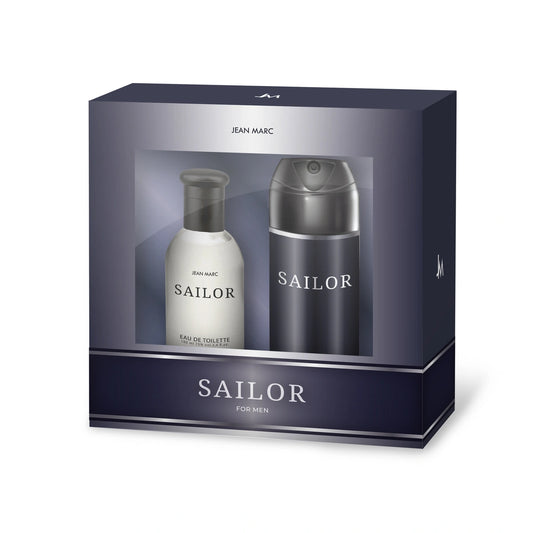 JEAN MARC Dovanų rinkinys vyrams Sailor (tualetinis vanduo 100ml + dezodorantas purškiklis 150ml)