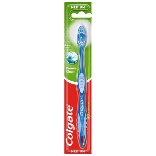 COLGATE Premier Clean dantų šepetėlis - Medium (vidutinis) 1vnt