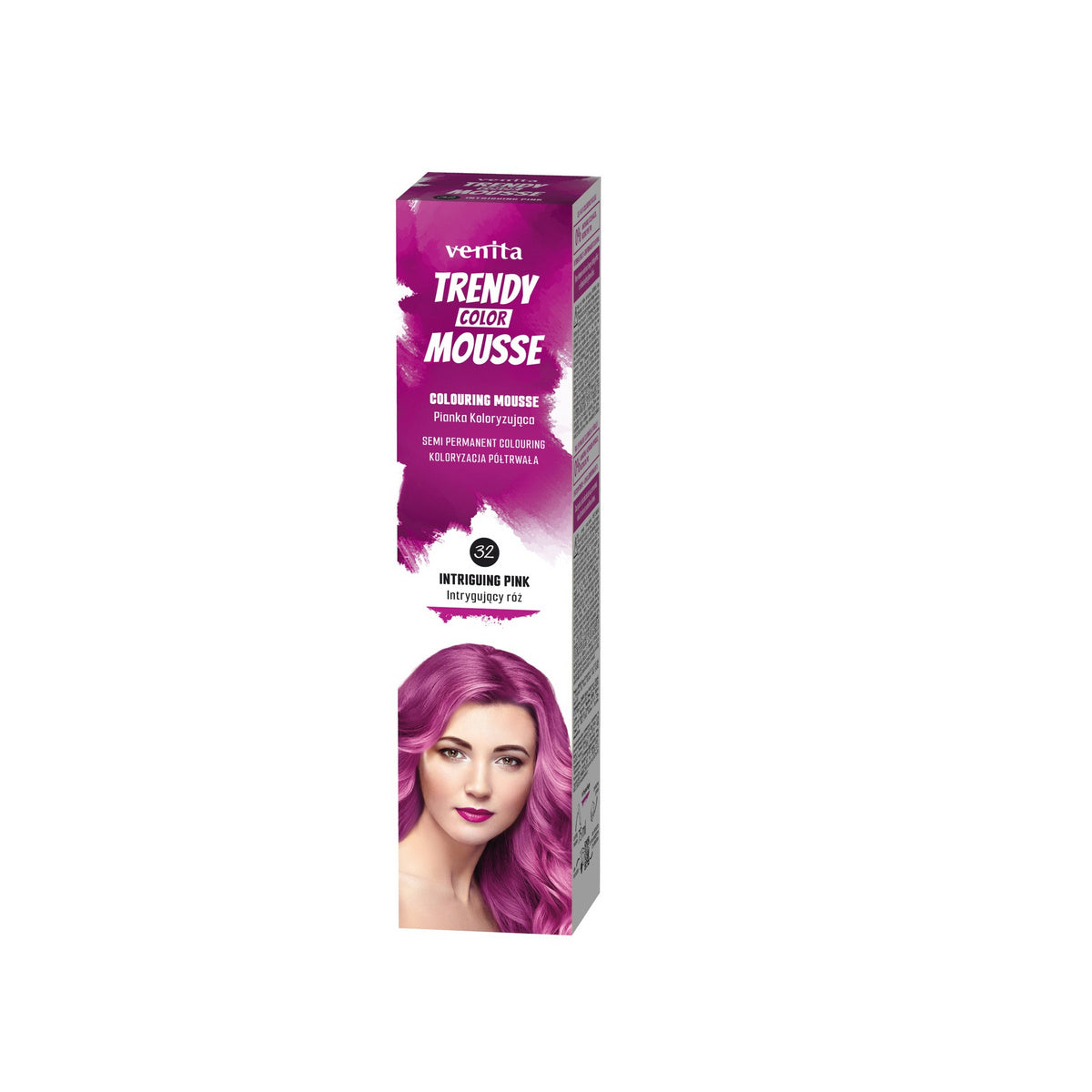 VENITA Trendy Color Mousse Putėsiai spalvinimui plaukų - 32 Intriuguojantis Rožinis 75ml