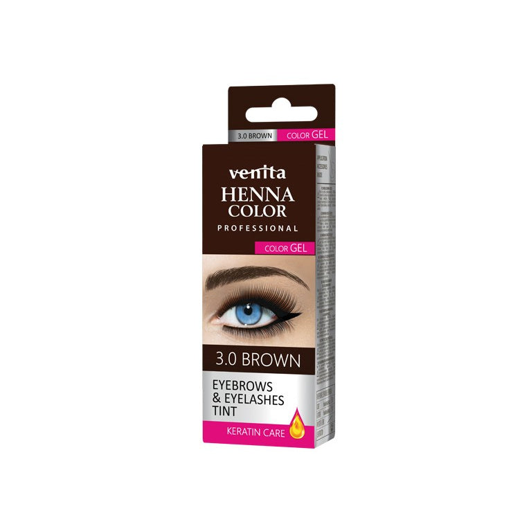 VENITA Henna Color Profesionali gelinė antakių ir blakstienų henna - 31.0 Brown (ruda) 1 vnt.