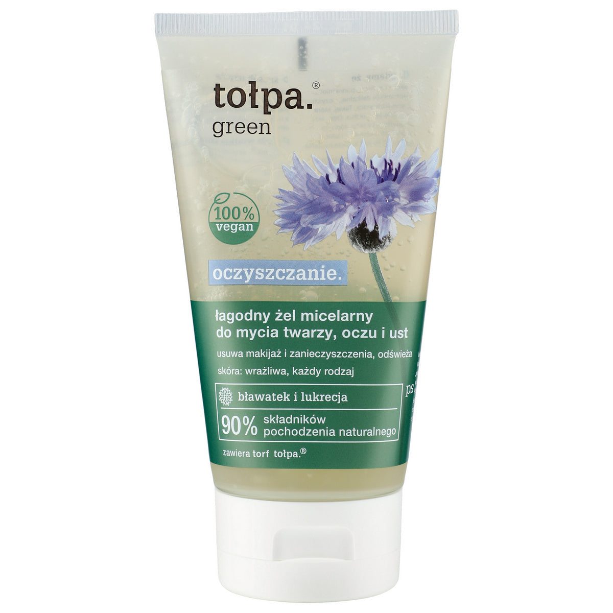 TOŁPA Green Valantis Micelinė gelio valiklis veidui, akims ir lūpoms, 150 ml