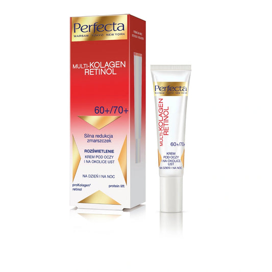 PERFECTA Multi-Kolagen Retinol 60+/70+ Kremas paakiams ir vokams, šviesinantis ir mažinantis raukšles 15 ml