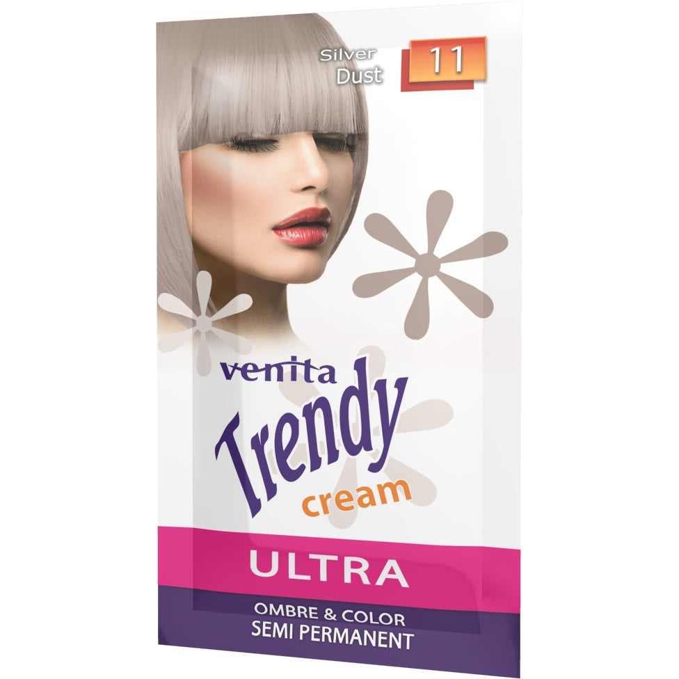 VENITA Trendy Cream Ultra Plaukų spalvinimo kremas 11 Sidabrinė dulkė 35 g