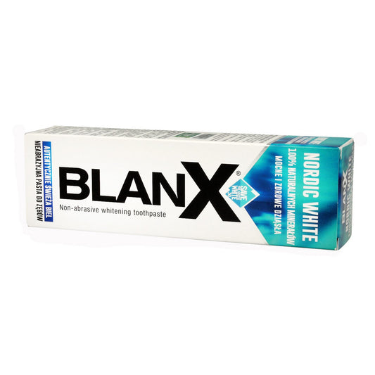 BLANX Nordic White Dantų pasta balinanti - 100% Natūralus ledynų kompleksas 75ml