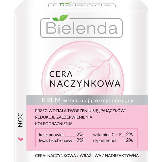 BIELENDA CERA NACZYNKOWA Stiprinantis ir regeneruojantis kremas naktį 50ml