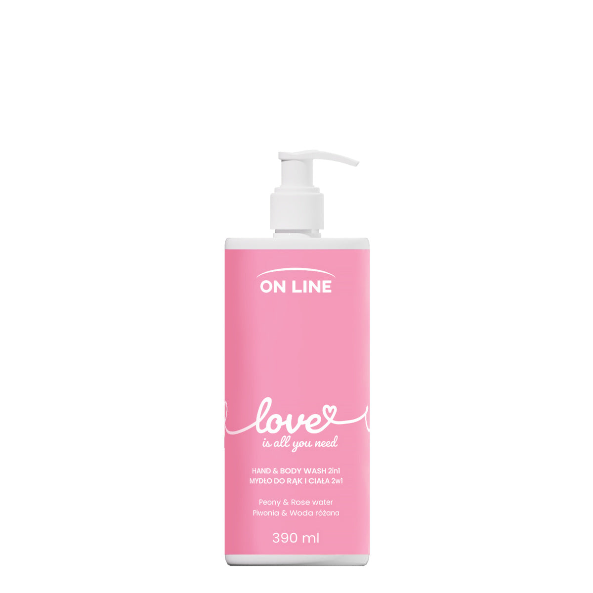 ON LINE Emocje Rankų ir kūno muilas 2w1 Love 390 ml