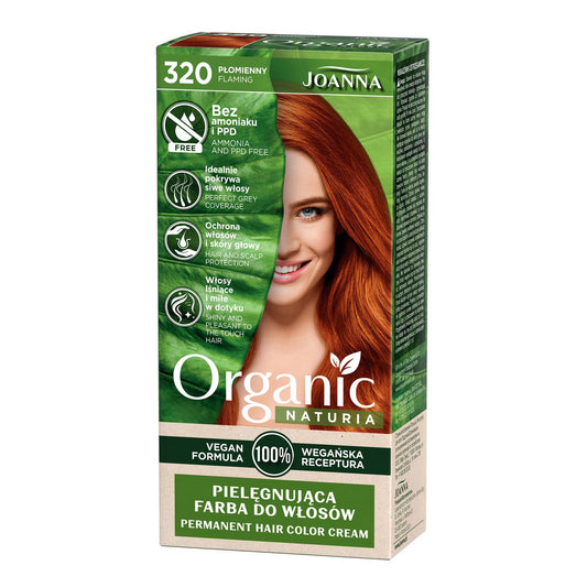 JOANNA Organic Naturia Prižiūrinti plaukų dažai nr. 320 Ugninis