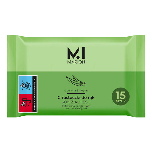 MARION Gaivinančios servetėlės - Žalioji arbata 15 vnt.