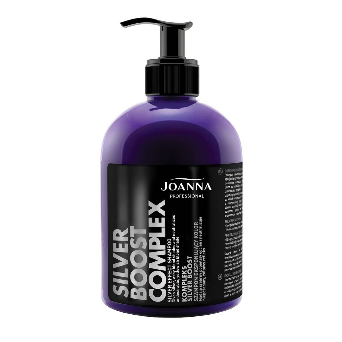 Joanna Professional Silver Boost Complex Šampūnas, išryškinantis spalvą 500g
