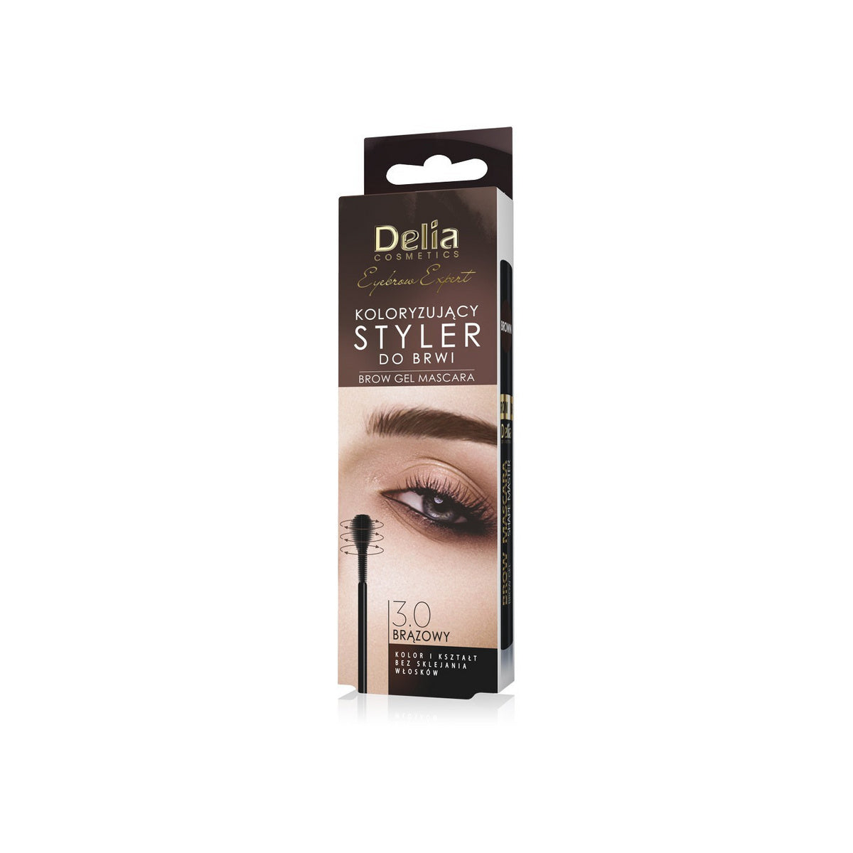 DELIA Eyebrow Expert Styler tonuojanti antakių tušas 3.0 Rudas 11 ml