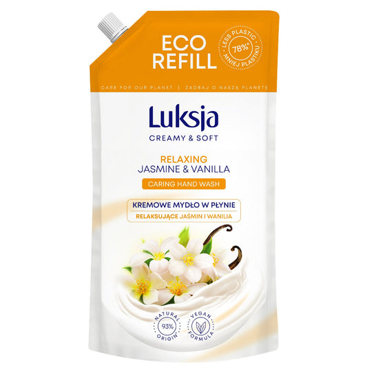 Luksja Kreminė ir Švelni Ramybės Kreminė Skysto Muilo Su Jazminais ir Vanile 900ml - papildymas