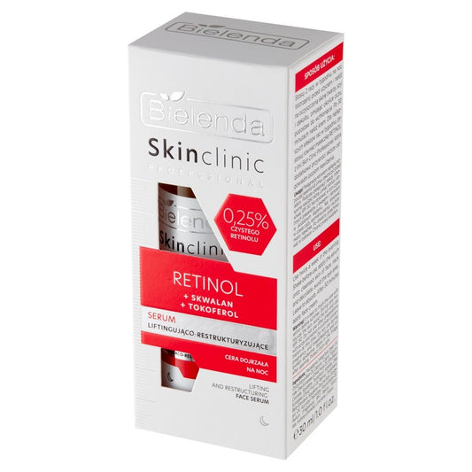 BIELENDA SKIN CLINIC PROFESSIONAL Retinol serumas liftinguojantis-restruktūrizuojantis naktinis 30ml
