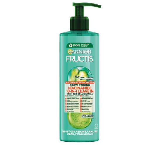GARNIER Fructis Grow Strong Kremas-pakaitalas plaukams 10w1 be skalavimo 400 ml