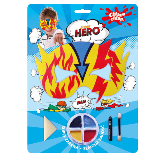 CHLAPU CHLAP Rinkinys kūrybingam žaidimui - SUPER HERO kaukė