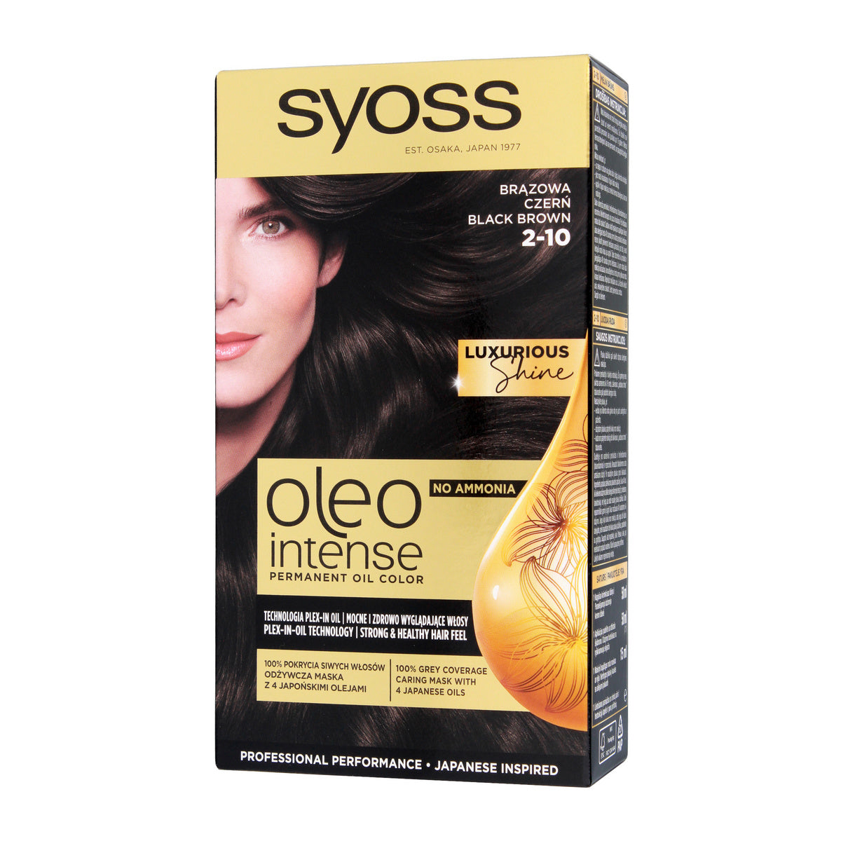 SYOSS Oleo Intense Plaukų dažai Permanent Oil Color nr 2-10 Ruda Juoda