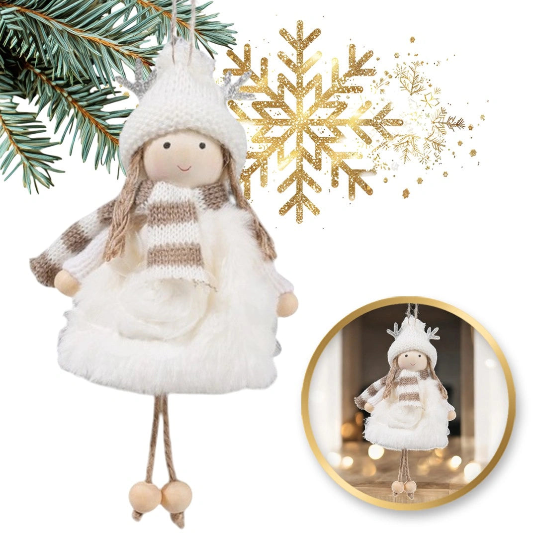 ECARLA Kalėdinis angelas, kabančios dekoracijos - balta