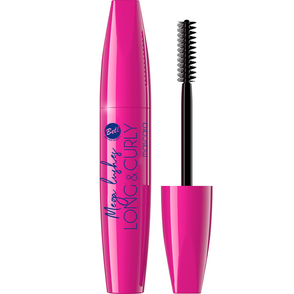 BELL Tušas blakstienoms Mega Lashes Long & Curly - juodas 10 g
