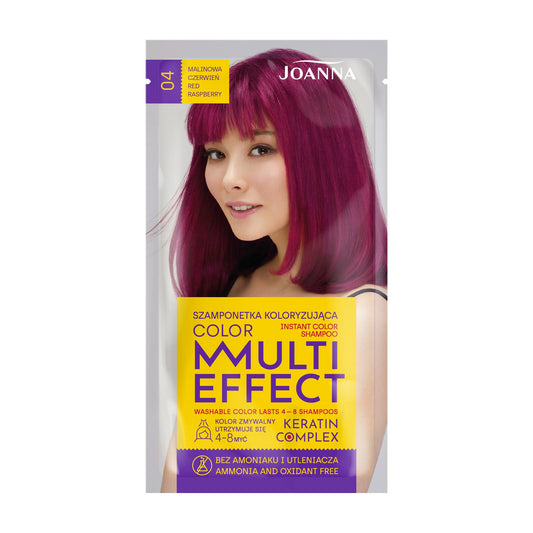 JOANNA Multi Effect Color Spalva Šampūnas nr 04 Avietinė Raudona 35 g