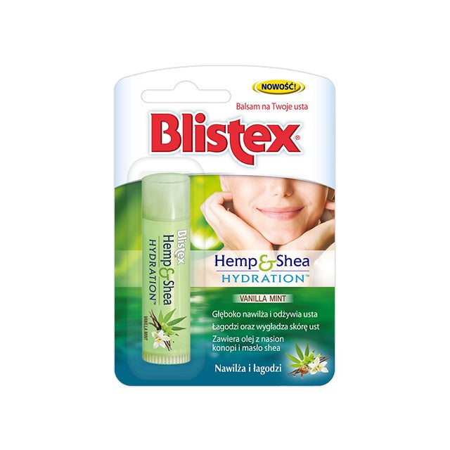 Blistex Lip Infusions Drėkinamasis ir raminamasis lūpų balzamas Hemp & Shea Hydration 1 vnt