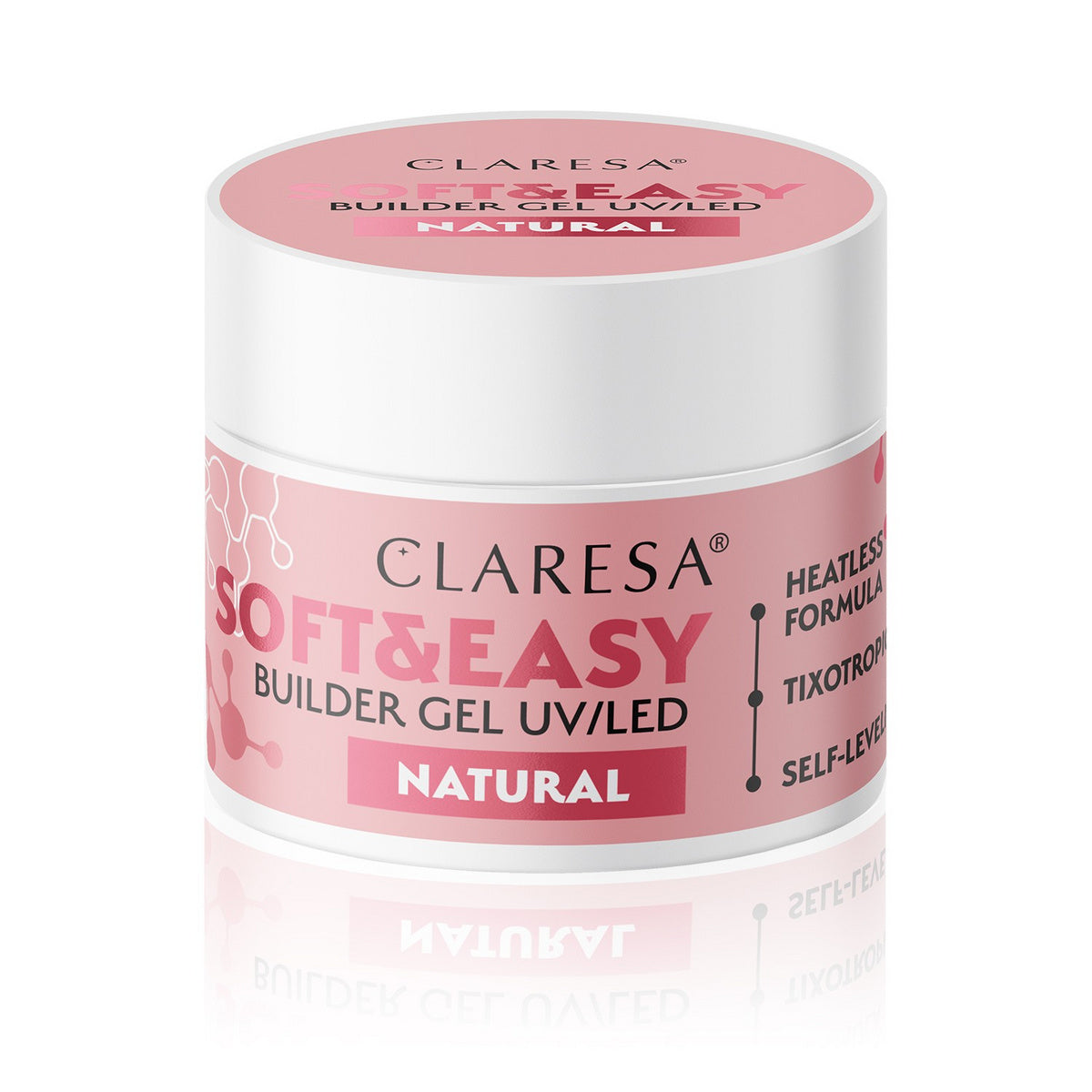 CLARESA Statybinis gelis nagams Soft&Easy Builder - Natural 12g