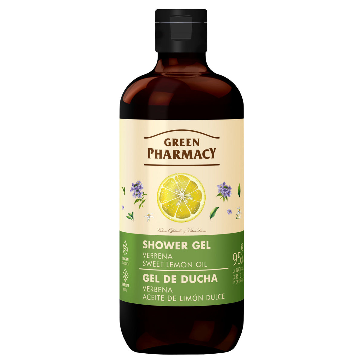 GREEN PHARMACY Dušo gelis - Verbena + Salda citrinos aliejus 500 ml
