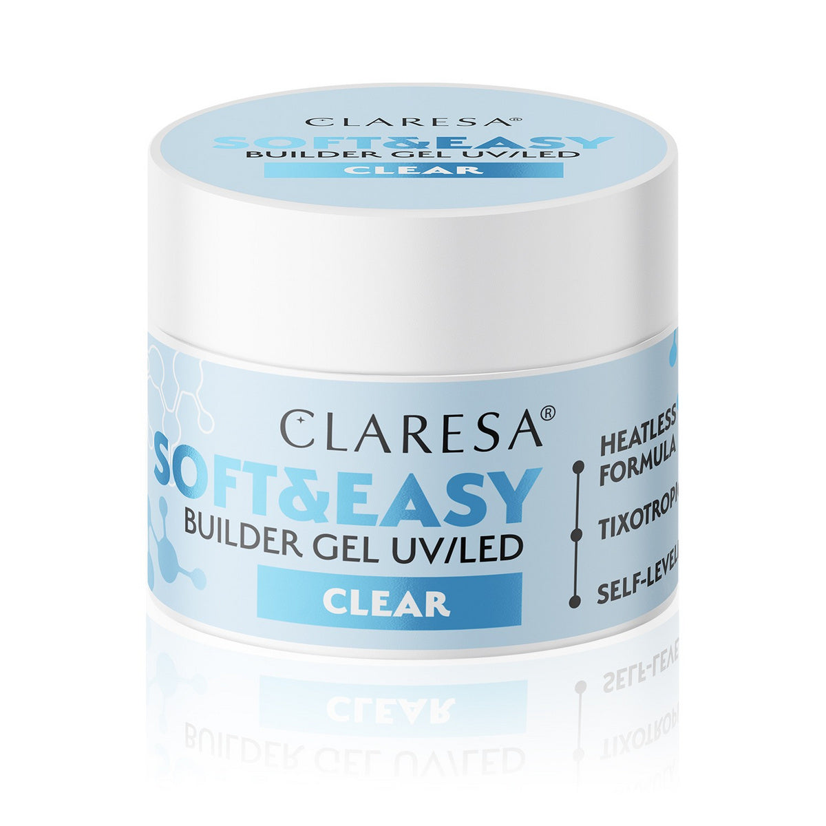 CLARESA Statybinis gelis nagams Soft&Easy Builder - Clear 45g