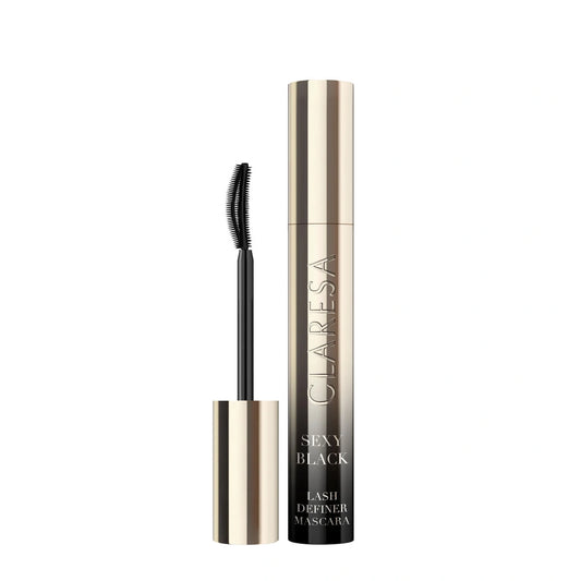 CLARESA Sexy Black Volume&Curl tušas blakstienoms, juodas, storinantis ir riestinis, 10 ml