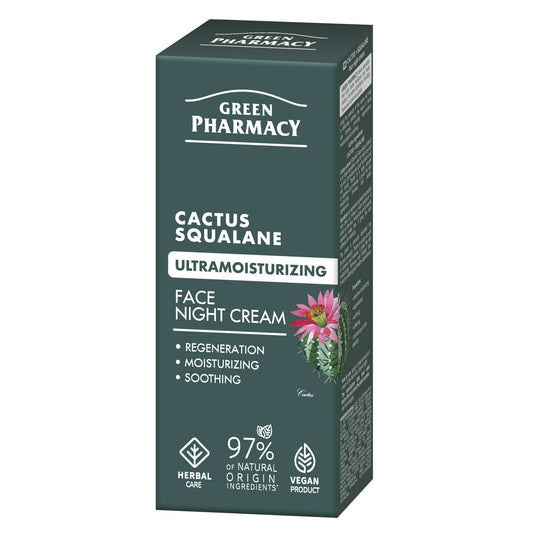 GREEN PHARMACY Kaktusas + Skvalanas Ultranaminantis Naktinis Kremas 50 ml