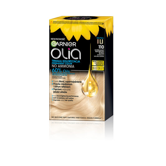 GARNIER Olia Plaukų dažai nr. 110 Superlengvas - Superšviesus natūralus šviesiaplaukis