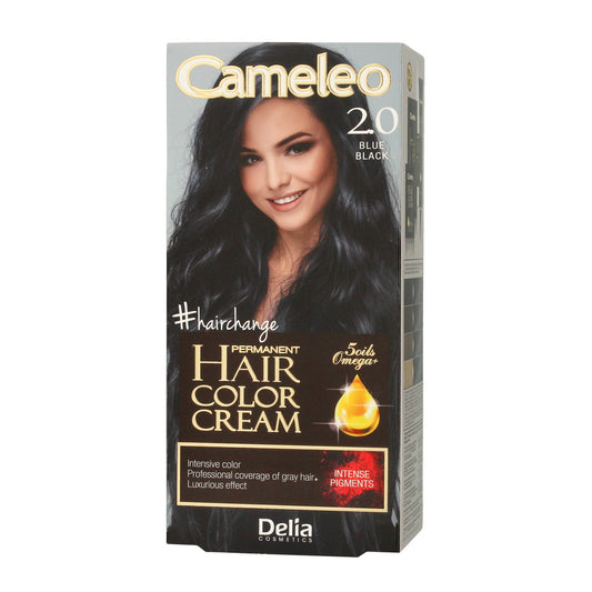 DELIA COSMETICS CAMELEO OMEGA Nuolatinė spalva 2.0 Mėlyna juoda