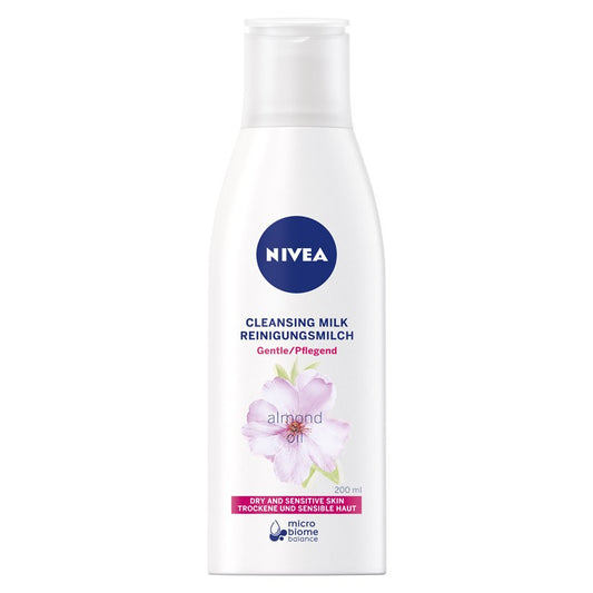 NIVEA Švelnus valomasis pienelis veidui su migdolų aliejumi - sausai ir jautriai odai 200 ml