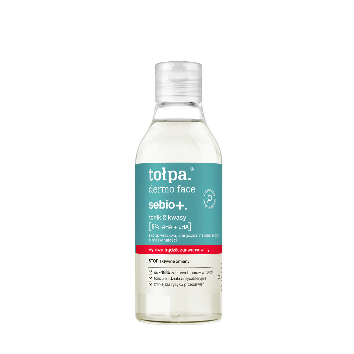 TOŁPA Dermo Face Sebio+ Tonikas veidui 2 Rūgštys 5%: AHA+LHA 200 ml