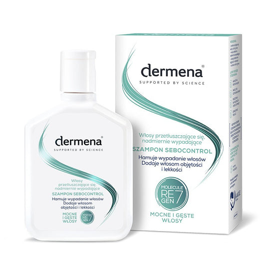 Dermena Supported By Science Šampūnas Sebocontrol riebiems ir per daug slenkantiems plaukams 200ml