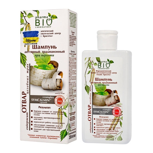 Bio Pharma Laboratory Tradicinis šampūnas prieš pleiskanas su beržo derva 200ml