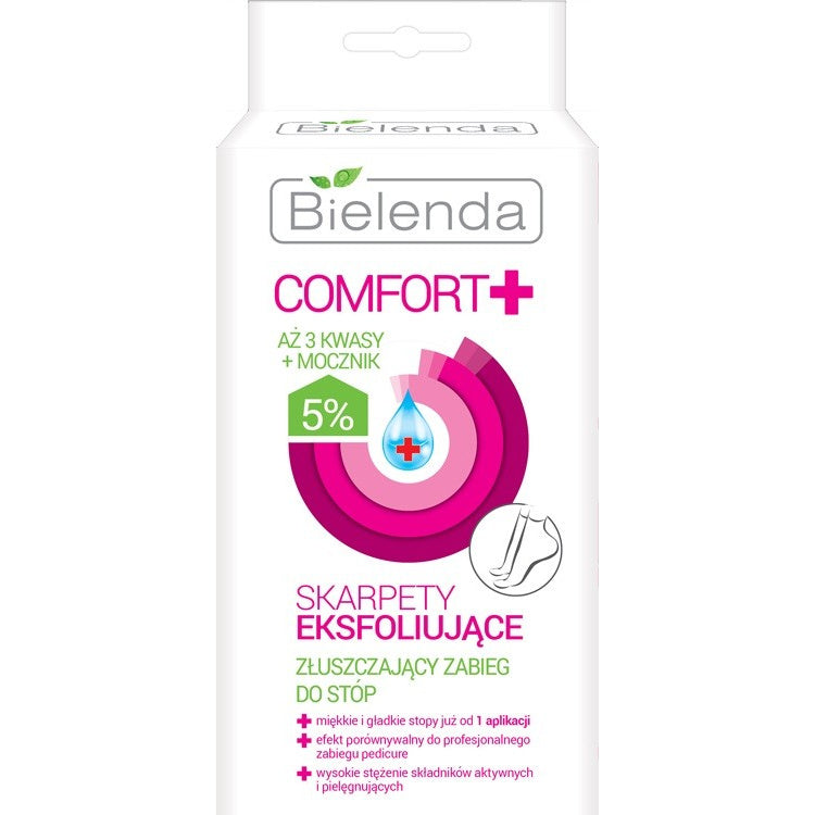 BIELENDA COMFORT + Eksfoliacinės kojinės pėdoms 1op - 2vnt