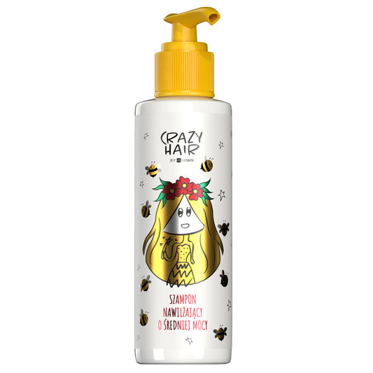 HISKIN Crazy Hair Drėkinamasis šampūnas vidutinio stiprumo - su medumi 300 ml