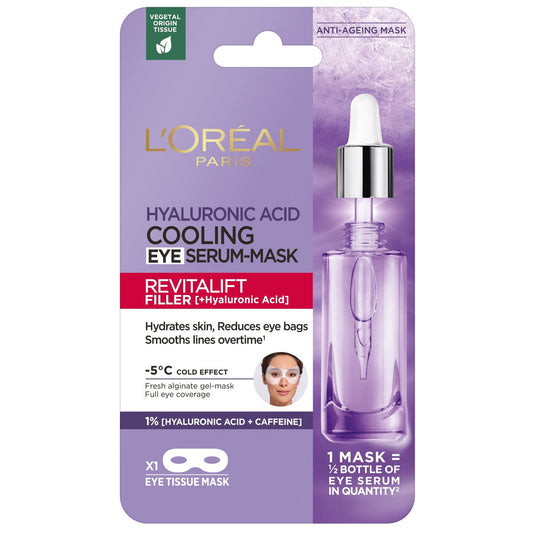 LOREAL Revitalift Filler Šaldanti kaukė su serumu paakiams 11 g