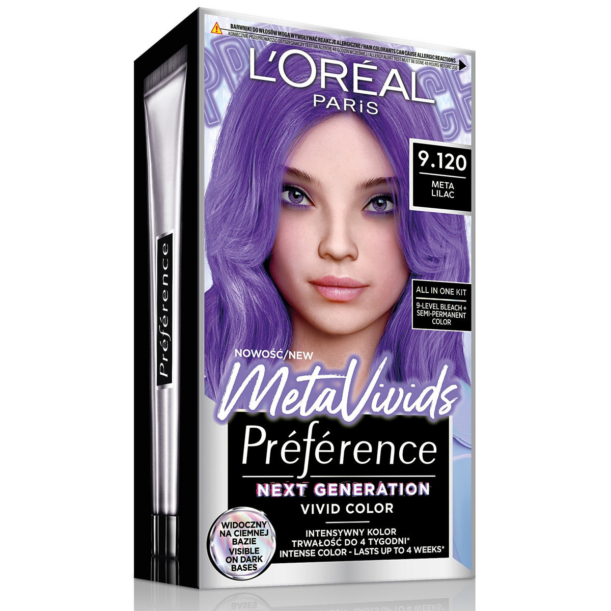 LOREAL PREFERENCE Metavivids Plaukų dažai 9.120 LILAC