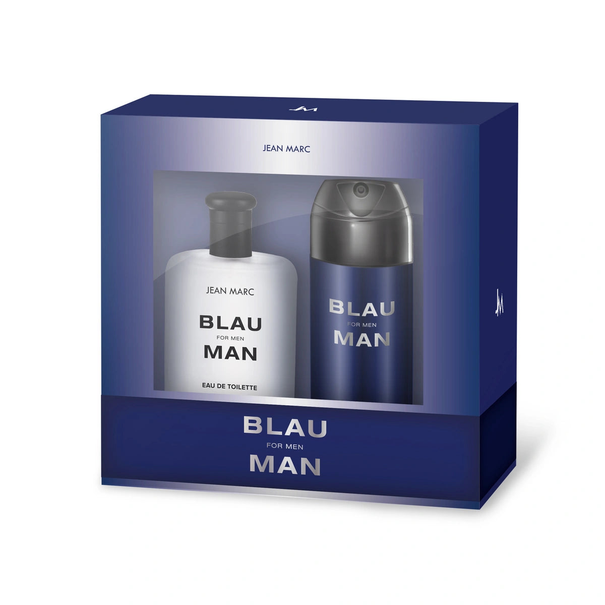 JEAN MARC Dovanų rinkinys vyrams Blau Man (tualetinis vanduo 100ml + dezodorantas purškalu 150ml)
