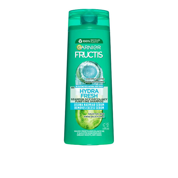 GARNIER Fructis Hydra Fresh Šampūnas riebaluojantiems plaukams su sausiems galiukams 400 ml
