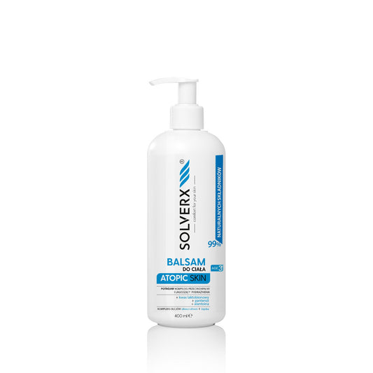 SOLVERX Atopic Skin Kūno balzamas - ramina dirginimus ir priešuždegiminis 400ml