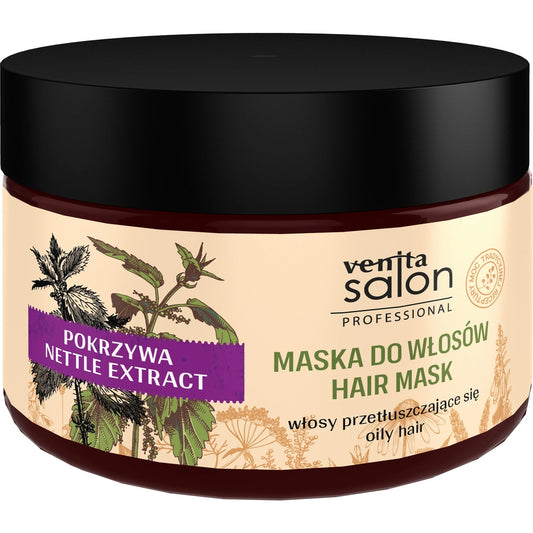 VENITA Salon plaukų kaukė su dilgėlėmis riebaluotiems plaukams 500 ml
