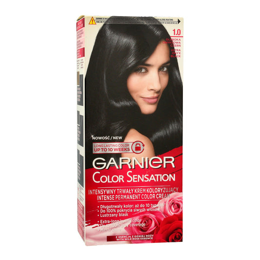 GARNIER Color Sensation Kremas koloryzujący 1.0 Onyx Black- Gili oniksinė juoda 1op.